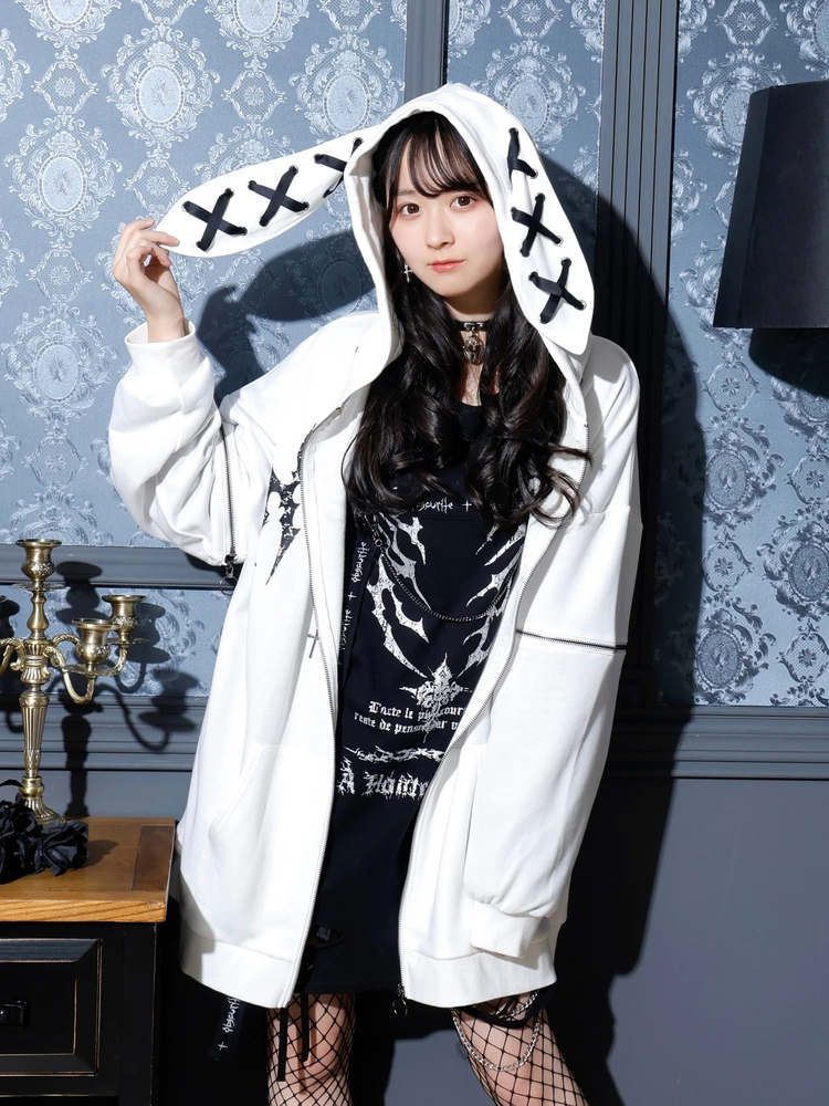 り*ー様 NOsWEA パーカー フーディー 色違い2着セット 𝐏𝐫𝐞 𝐨𝐫𝐝𝐞𝐫..❤︎】 ☑︎2WAYうさ耳ユニセックスZIP裏毛