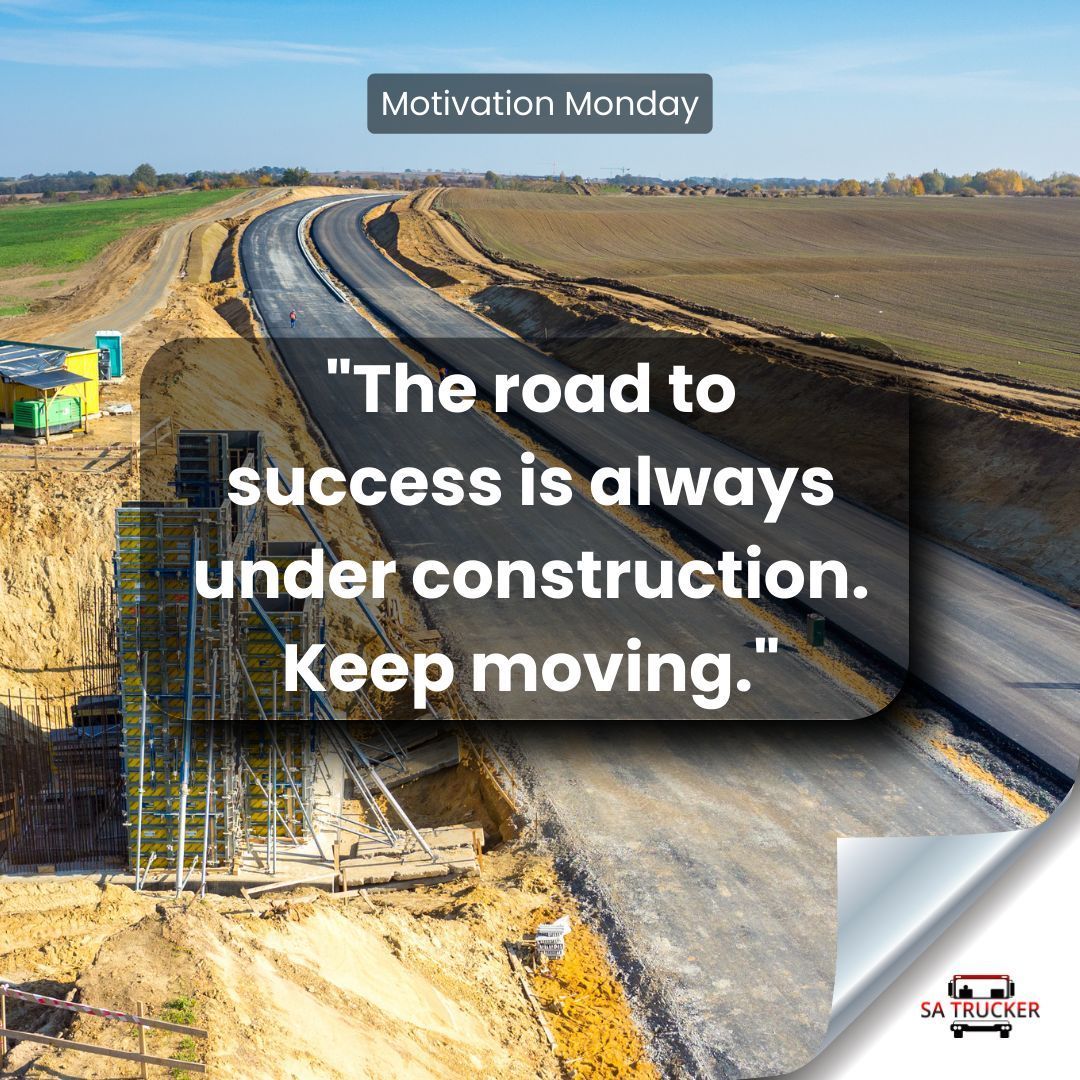 rsa_trucker's tweet photo. π
Motivation Monday
"The road to success is always under construction. Keep moving."
Just like roadworks slow us down but never stop us, lifeβs challenges are part of the journey. Stay patient, adjust your gears, and keep rolling forward. ππ¨ #SATrucker https://t.co/1sTN9FdVAz