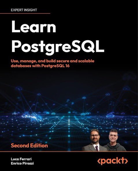 KirkDBorne's tweet image. DBMS books from @PacktDataML
***
1) Learn #PostgreSQL (2nd edition): amzn.to/3Sj8yDx
➕
2) PostgreSQL 16 Admin Cookbook: amzn.to/3RXwV8l
——————
#Analytics #DataScience #SQL #Database #DataAnalyst #DataManagement #CDO #DBA #CTO #CMO #DBAdmin