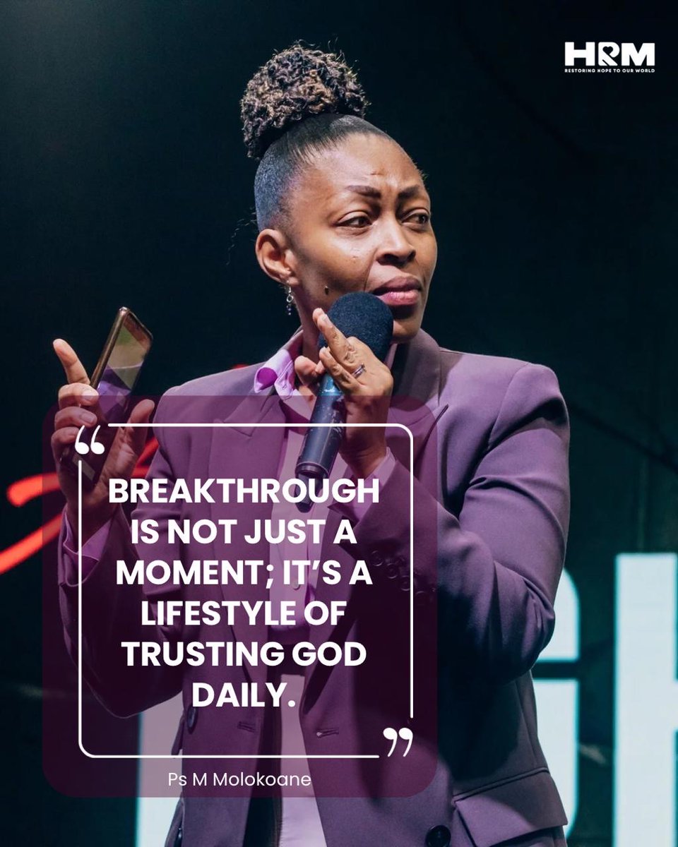 HopeRestoration's tweet image. We've explored the power of trusting God for our breakthroughs, and how He equips us to rise above the odds. Let's carry this message with us, trusting that God is working in our lives.
#HRM #Breakthrough #MakingDisciples
