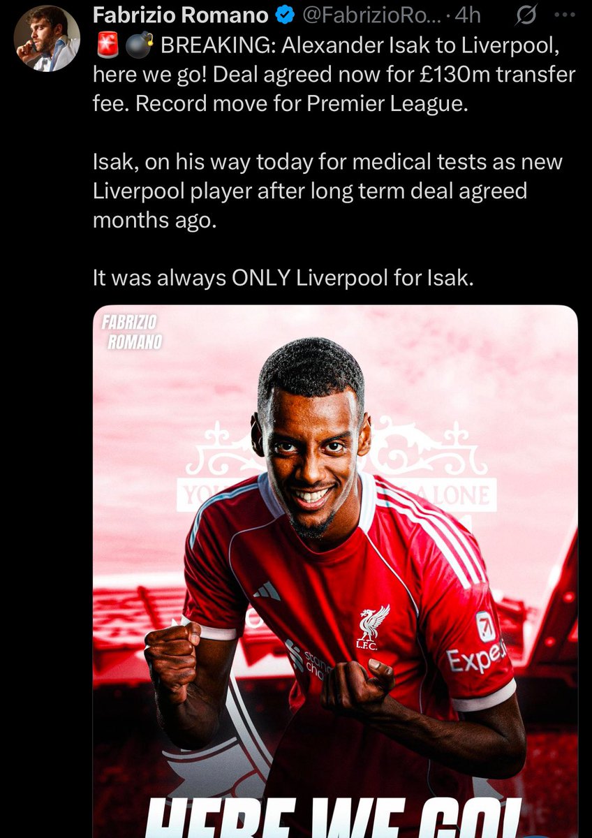 Jesse (@jstransfertime) on Twitter photo ๐จ๐ฃโ
 EXCLUSIVE NEWS CONFIRMED BY <a href="/FabrizioRomano/">Fabrizio Romano</a> 
#LFC | #Transfers | #DeadlineDay ๐จ๐ฃโ
 EXCLUSIVE NEWS CONFIRMED BY <a href="/FabrizioRomano/">Fabrizio Romano</a> 
#LFC | #Transfers | #DeadlineDay