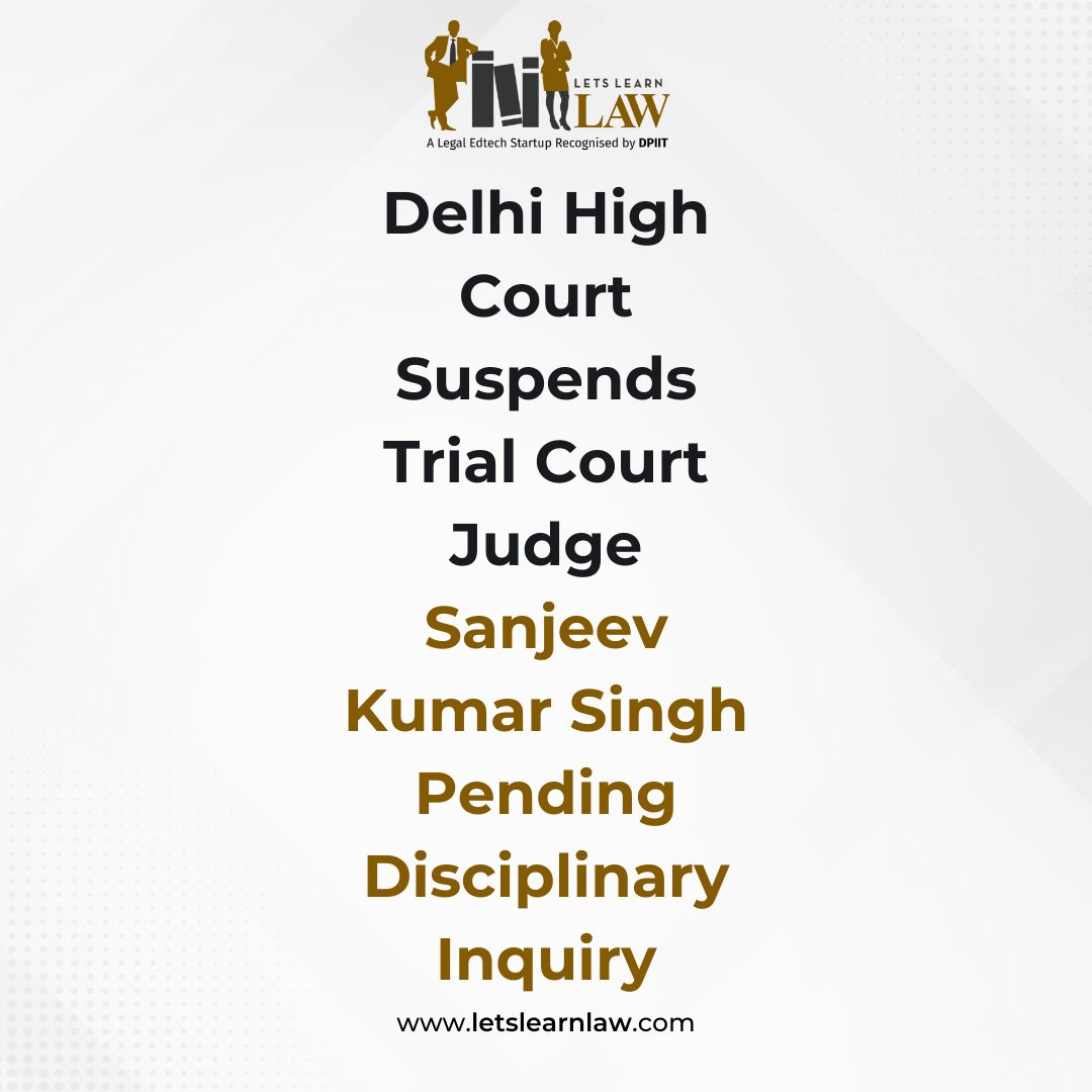 #DelhiHighCourt suspended trial court judge Sanjeev Kumar Singh with immediate effect, citing contemplated disciplinary proceedings. His headquarters will remain at #SaketDistrictCourt, and he cannot leave Delhi without prior approval until the inquiry concludes.