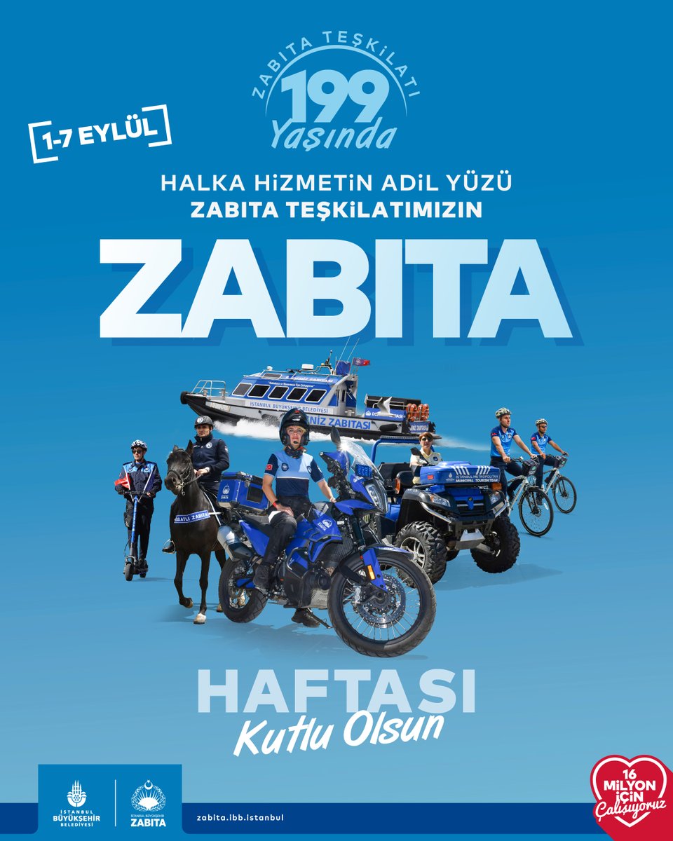 Zabıta Teşkilatımızın 199. Kuruluş Yıl Dönümü ve Zabıta Haftası Kutlu Olsun.

#ZabıtaHaftası