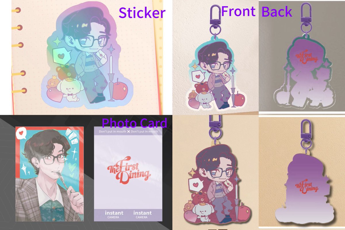 eaynoirj's tweet image. About 40 wooden keychains and stickers will be provided at the event site in Osaka on 10/14. ☺️
The remaining acrylic keychains and small cards have not arrived yet. I will post a message again after I get it.