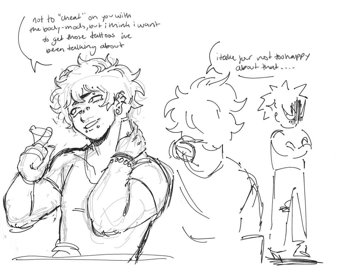 slowly becoming obsessed with this MHA AU with my oc i made