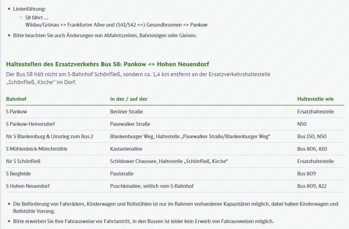#S8 Noch durchgehend bis zum 05.09. (Fr), ca. 23 Uhr besteht zwischen #Pankow und #Hohen_Neuendorf Ersatzverkehr mit barrierefreien Bussen. Alle weiteren Infos unter: sbahn.berlin/fahren/bauen-s…