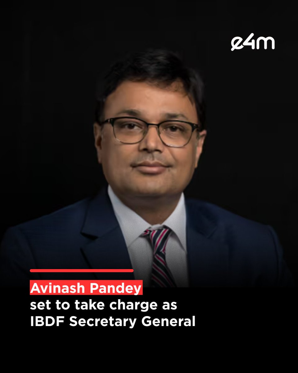 e4mtweets's tweet photo. Avinash Pandey set to take charge as IBDF Secretary General.
He has nearly three decades of experience in broadcasting and media management, and recently stepped down as Chief Executive Officer of ABP Network.
Read the full story: https://t.co/LlmZvqd6mj
@ibf_india
#IBDF #MediaLeadership #BroadcastingIndustry #AvinashPandey #DigitalTransformation #E4M