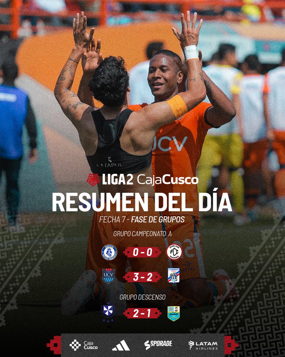 𝗟𝗼𝘀 𝗿𝗲𝘀𝘂𝗹𝘁𝗮𝗱𝗼𝘀 𝗱𝗲𝗹 𝗱𝗶́𝗮 🔥

#Liga2CajaCusco