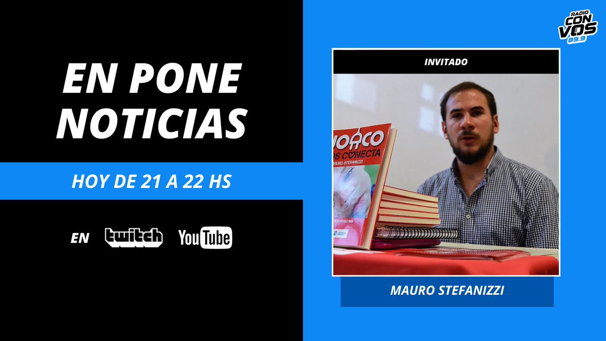 #PoneNoticiasSalud: <a href="/mstefanizzi/">Mauro Stefanizzi</a> , presidente de la Asociación Argentina de Electrodependientes (AAdED), habla con <a href="/suarezrubenok/">Rubén Suárez</a> y  <a href="/SQuintana25/">Santiago Quintana</a> en Pone Noticias.
💻Nos escuchas en radioconvos.com.ar/streaming/