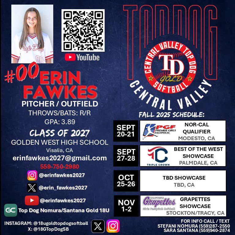 Fall schedule with <a href="/18GTopDogSB/">18 Gold Top Dog Softball Nomura/Santana</a> ! <a href="/CoachDickson/">Nicole Dickson</a> <a href="/Drew_Rich1221/">Andrew Rich</a> <a href="/montanez_22/">emily montanez</a> <a href="/CharMorgan34/">Charlotte Morgan</a> <a href="/StacyMayJohnson/">Stacy May-Johnson</a> <a href="/CoachBallMalone/">Cindy Ball-Malone</a> <a href="/CoachRicoAAMUSB/">Coach Rico</a> <a href="/Coach_Wigs/">Ryan Wieligman</a> <a href="/CoachDonDon/">Don Don Williams</a>
