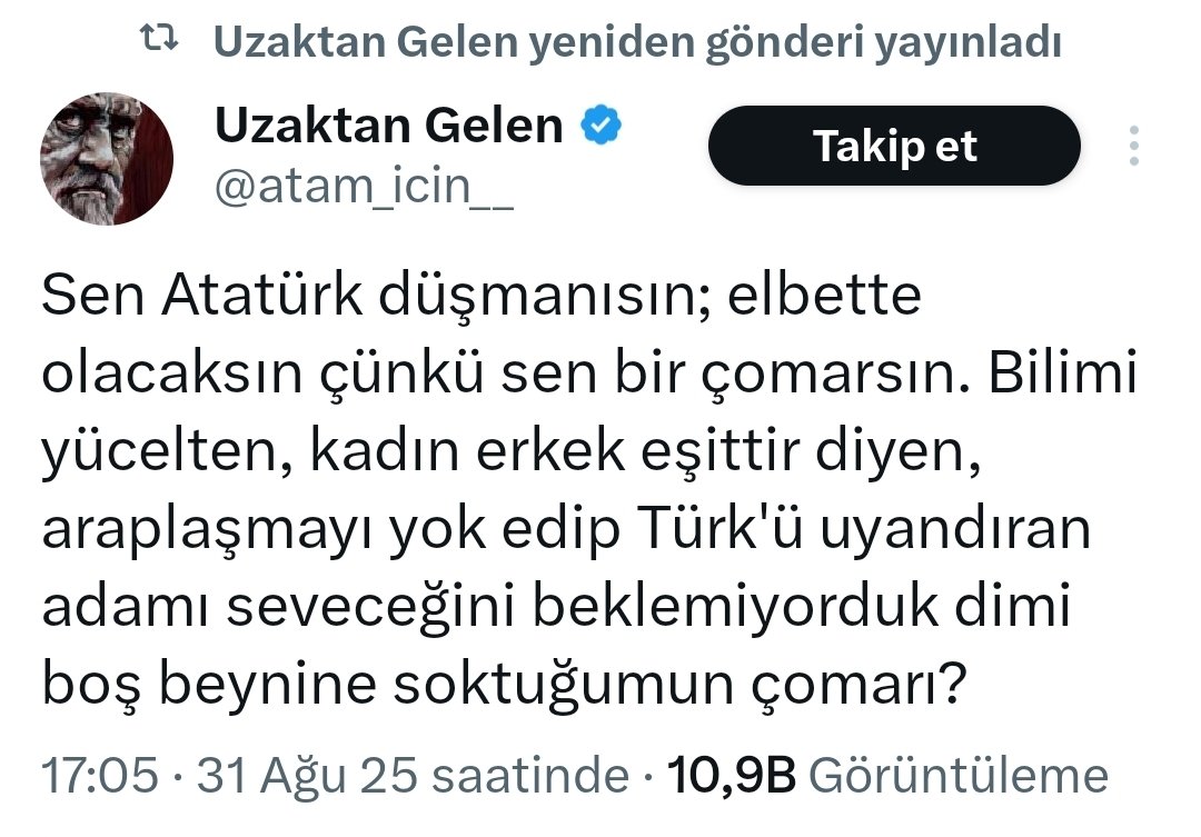 DevletGurocak's tweet photo. @atam_icin__ Haklısın 
Yahudiler 
Hristiyanlar 
Budistler 
Ateistler 
Deistler 
Kemalistler 
Siyonistler 
Evangelistler
Satanistler
Dürziler
Nusayriler

Hepsi dincidir 

Agnostikler dahi dincidir 

Kendi dinlerinin dincisi

Senin gibi. 

O yüzden sadece islam huzur verir. https://t.co/mOxfzuVZW5