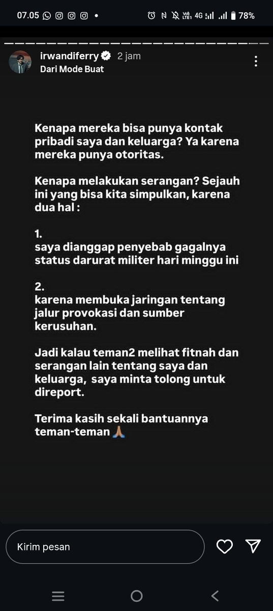 moondrus's tweet photo. REMINDER SEKALI LAGI!! 
JANGAN ADA YANG TURUN!!

Mereka jelas mengharapkan kita untuk turun kejalan buat aktifin status darurat militer. 

Maka dari itu kawan kawan JANGAN ADA YANG TURUN KEJALAN!! KITA GAGALKAN USAHA MEREKA!! 

JIKA ADA PROVOKASI, ABAIKAN!! MAY GOD BLESS U ALL https://t.co/zZ7YhduNlz