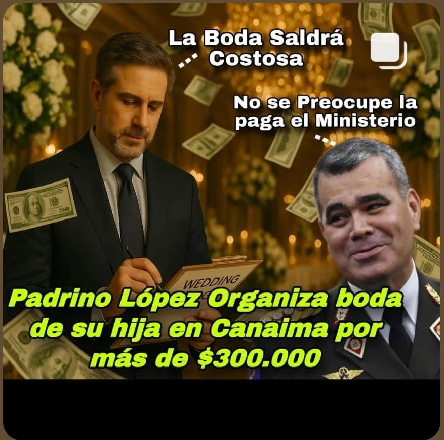 Tranquilo manito, la boda la paga el Ministro de Defensa
Qué vida tan dura la de estos ladrones de 7 suelas.