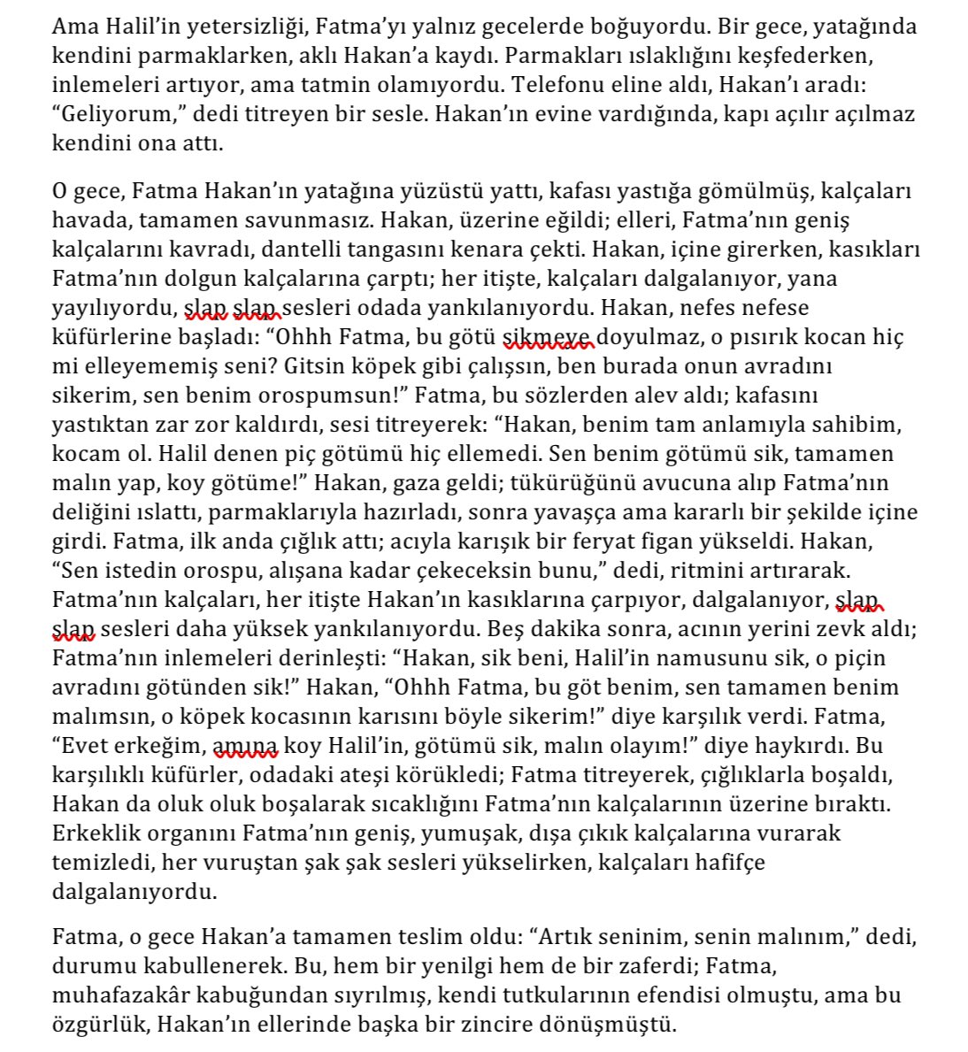 Yeni hikayemiz Fatma’nın yaşadıkları. Beğeniyorsanız bu tarz hikayelerin devamını istiyorsanız beğenin etkileşimi artırın. Bana zevk verecek orospu ya da orospu çocukları dm
