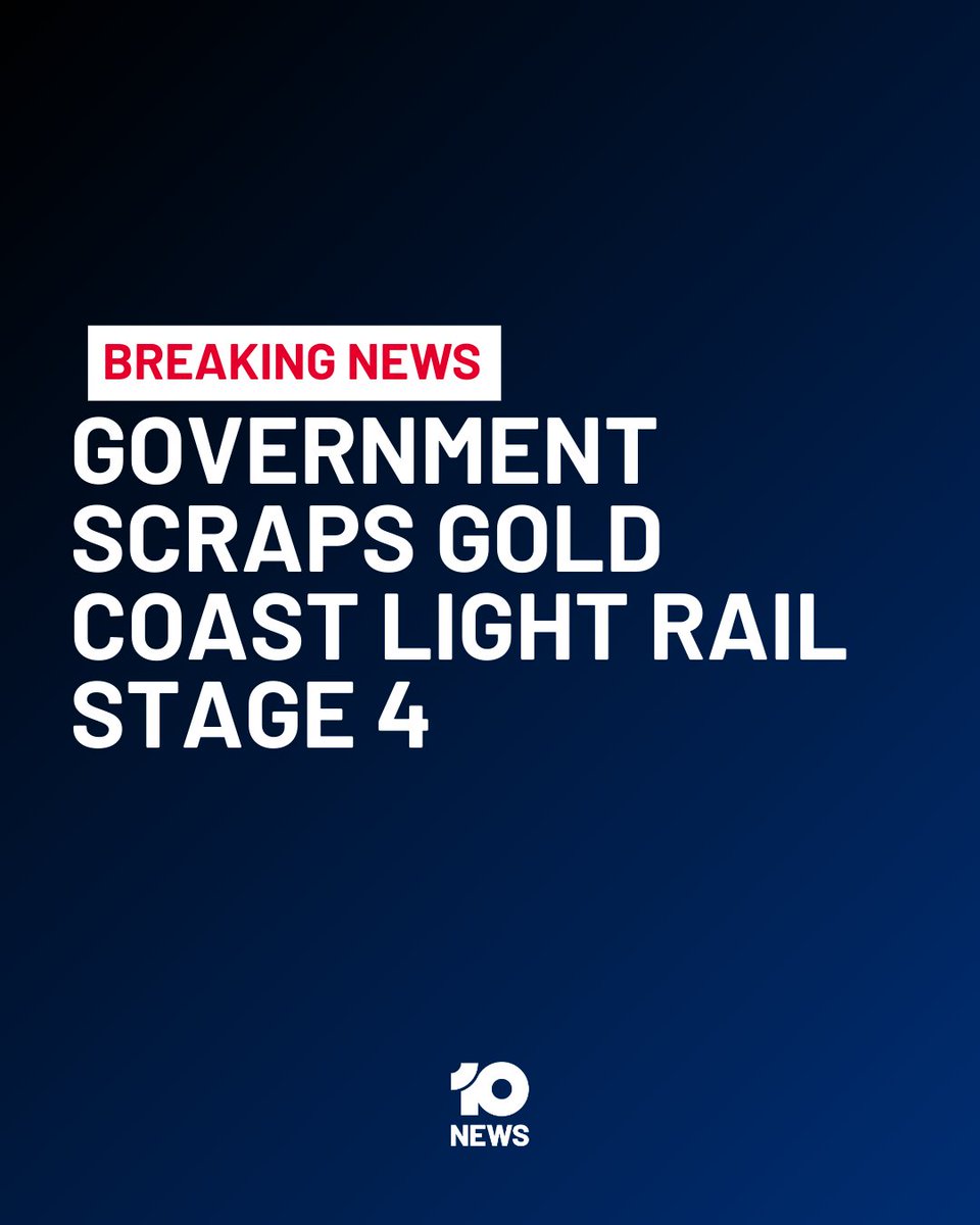 #BREAKING: The state government has announced it will not build stage 4 of the Gold Coast light rail to Coolangatta.

Deputy Premier Jarrod Bleijie said from more than 5,600 community consultation submissions that were made, “this independent review revealed that locals want