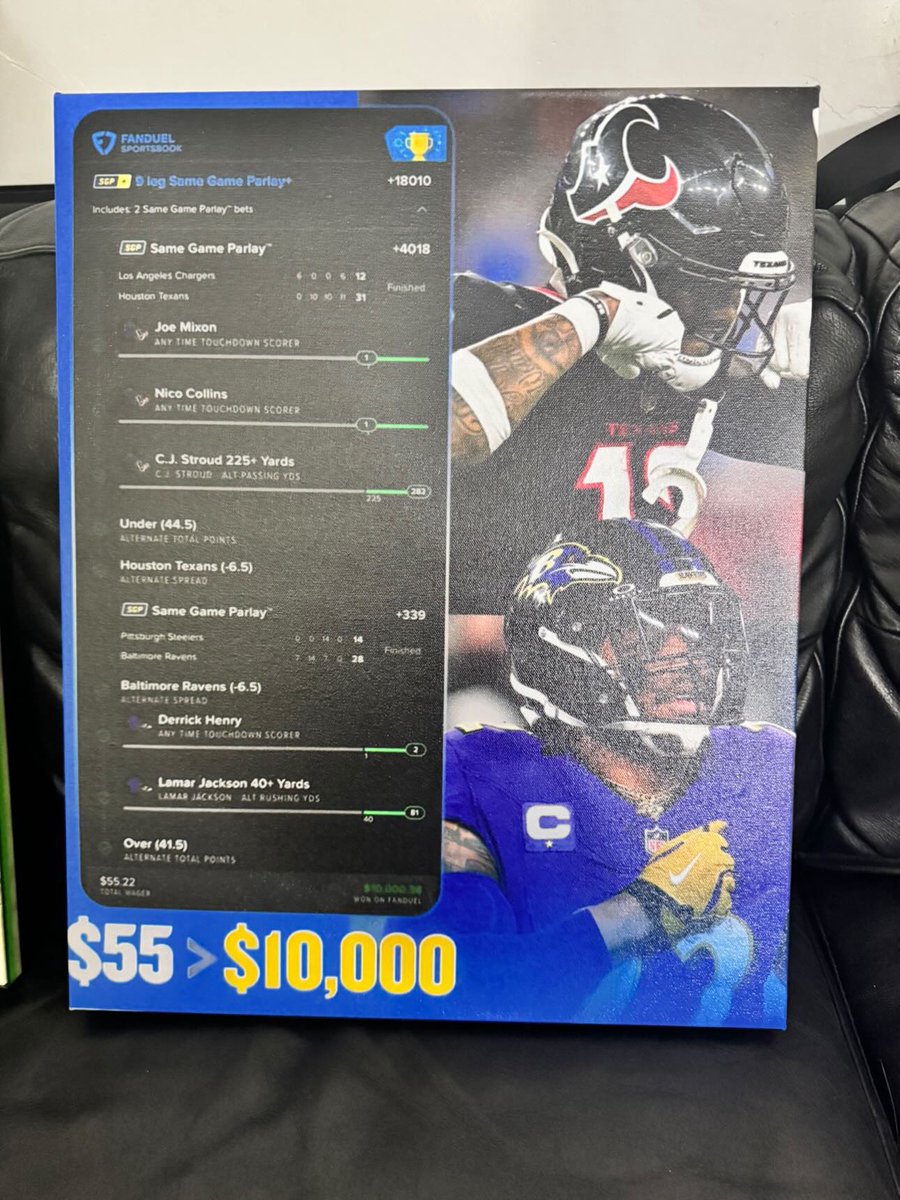 jonjohn1734's tweet photo. @FDSportsbook @FDSportsbook @FDSportsbook @br_betting  #FDNFLREPLAY  GOTTA COUNT FOR SOMETHING! https://t.co/cwyS3i5fUo