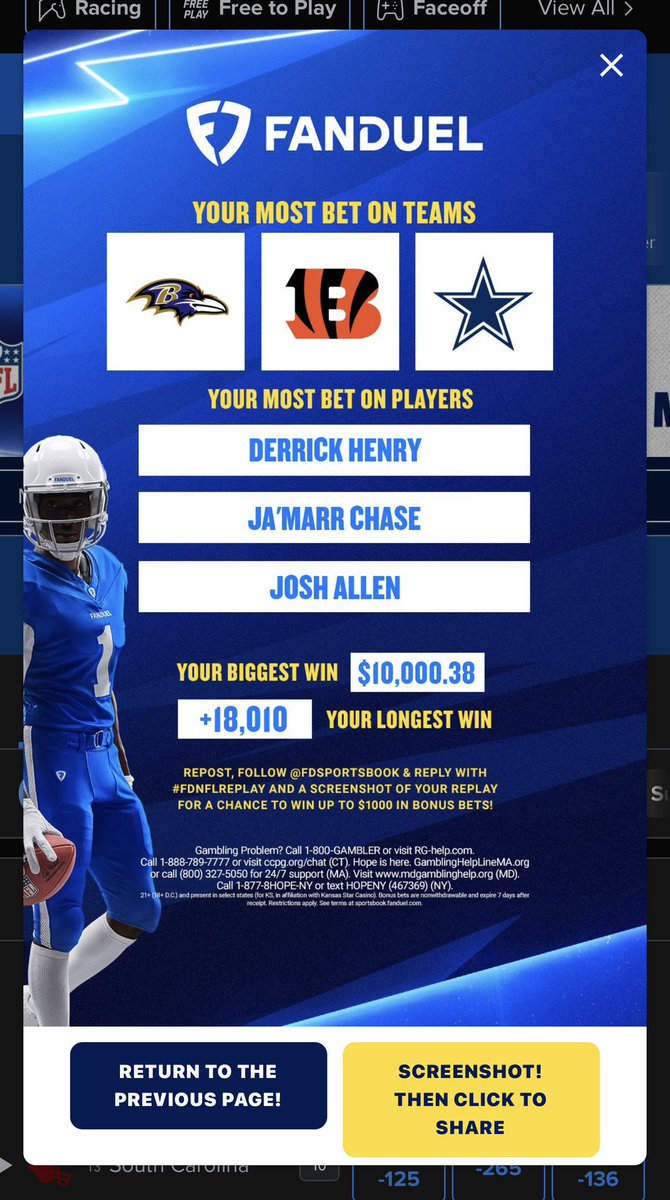 jonjohn1734's tweet photo. @FDSportsbook @FDSportsbook @FDSportsbook @br_betting  #FDNFLREPLAY  GOTTA COUNT FOR SOMETHING! https://t.co/cwyS3i5fUo