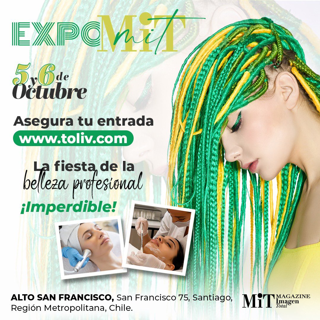 CosmosalonChile's tweet photo. 🚨 ¡Entradas ya disponibles!

💄 Shows en vivo, talleres, ofertas únicas y marcas líderes.
🎟 Asegura tu entrada ahora y no te pierdas Expo MIT 2025.
📅 5 y 6 de octubre | Alto San Francisco
Link de compra: https://t.co/IxBbTSu3VZ

#ExpoMIT2025 #CompraTuEntrada #feriadebelleza https://t.co/0di0fdEVC4