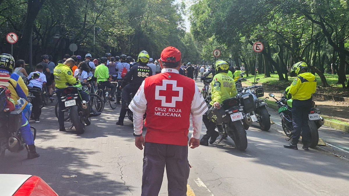 24.08.25 15 voluntarios en 9 motocicletas y dos unidades participan en el <a href="/ciclotoncdmx/">cicloton CDMX</a> , en el cual participaron 1200 ciclistas, durante el trayecto se atendieron a 36 ciclistas lesionados  por caída. <a href="/IFRC_es/">IFRC Americas</a> <a href="/CICR_DRMX/">CICR México y América Central</a>