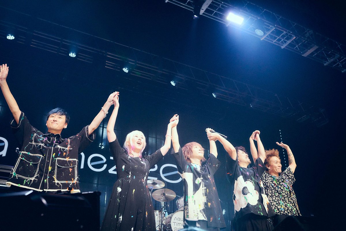 OKP_Bassman's tweet image. おはよ〜&amp;amp;ありがとう😊
DAY1とDAY2📸
#AquaTimez
#東京ガーデンシアター