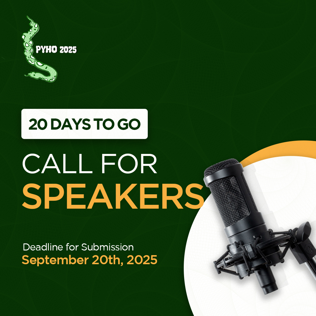 PythonHo's tweet image. 🎤 20 days to go!
Don’t miss the chance to speak at #PyHo2025 🎉
📅 Deadline: Sept 20
👉 Submit here: papercall.io/cfps/6263/subm…
#CallForSpeakers #PythonHo