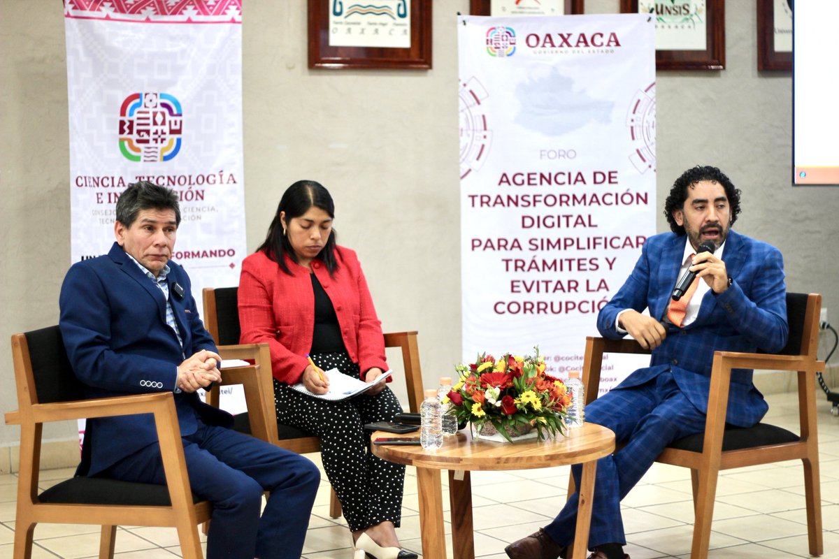 SUNEO_Oaxaca's tweet photo. Esta semana el Consejo Oaxaqueño de Ciencia, Tecnología e Innovación llevó a cabo el Seminario de Inteligencia Artificial para la Administración Pública en Oaxaca: el Gobierno Digital, en el Centro de Capacitación de Alta Especialidad del SUNEO.
.
1/4 https://t.co/4uXbDHjBrj