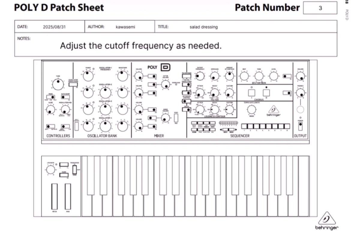 kawase3_'s tweet image. #polyd #analogsynthesizer