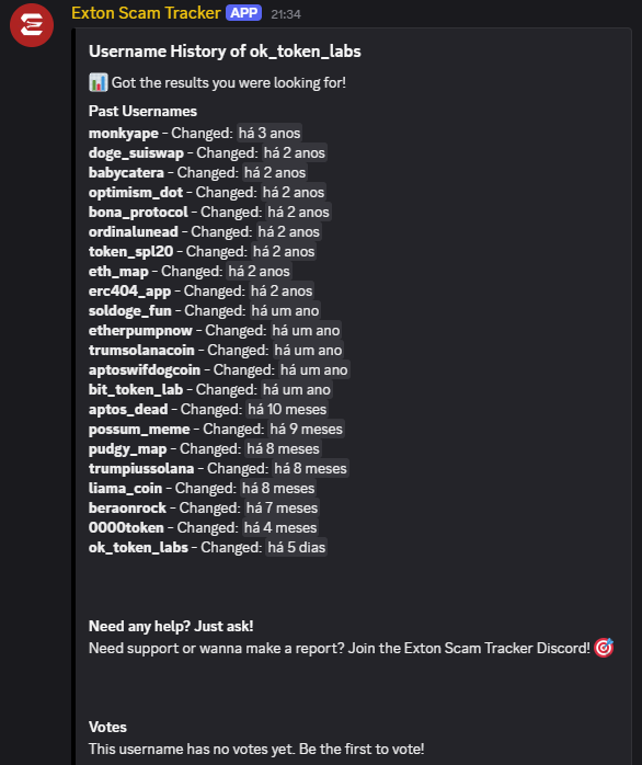 ExtonScamTrack's tweet image. Here is the top 10 most NFT projects searched through our tool to discover recycle usernames

(and what scammers are trying to hidding)

1)@catonspark (3 recycle names founded)
2)@ok_token_labs(21 recycle names founded)
3)@SluttyNft (2 recycle names founded)
4)@xiaomingishere(1…