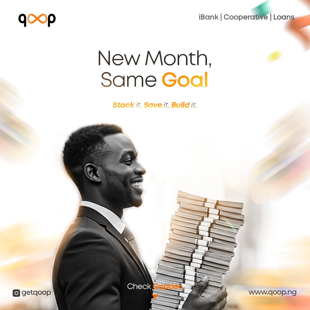 getqoop's tweet image. September is all about your circle, your team, your coop, they’re counting on you.
Set that savings goal on QOOP, stick with it, and grow together.
Happy New Month!!!
#NewMonth #QOOPGoals #SaveTrackBuild #Qoop #FreshStart #QoopFinance