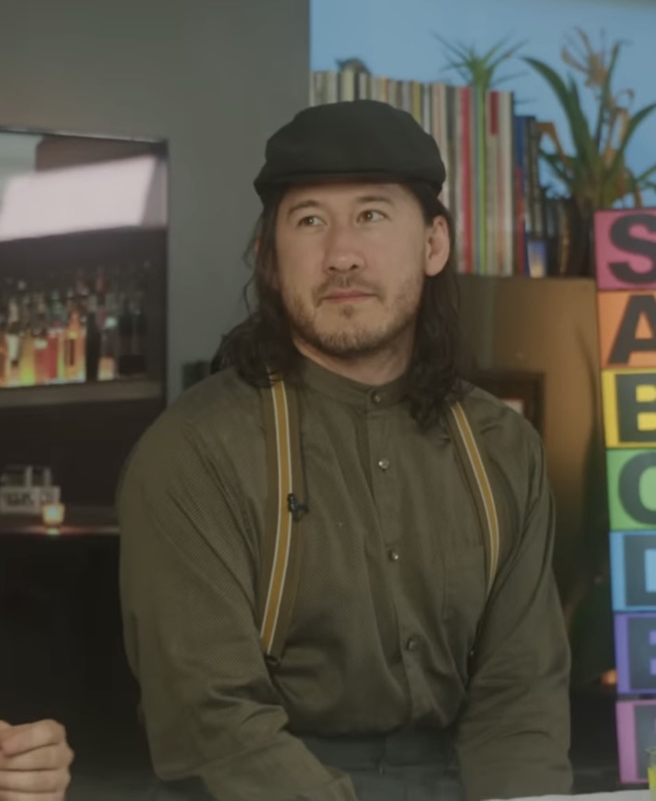 _LOVERiplier_'s tweet image. thinking about whether mark changed into this at ethan’s house or if he drove over there wearing this. the concept of him climbing out of his big ass truck in this outfit is frying me