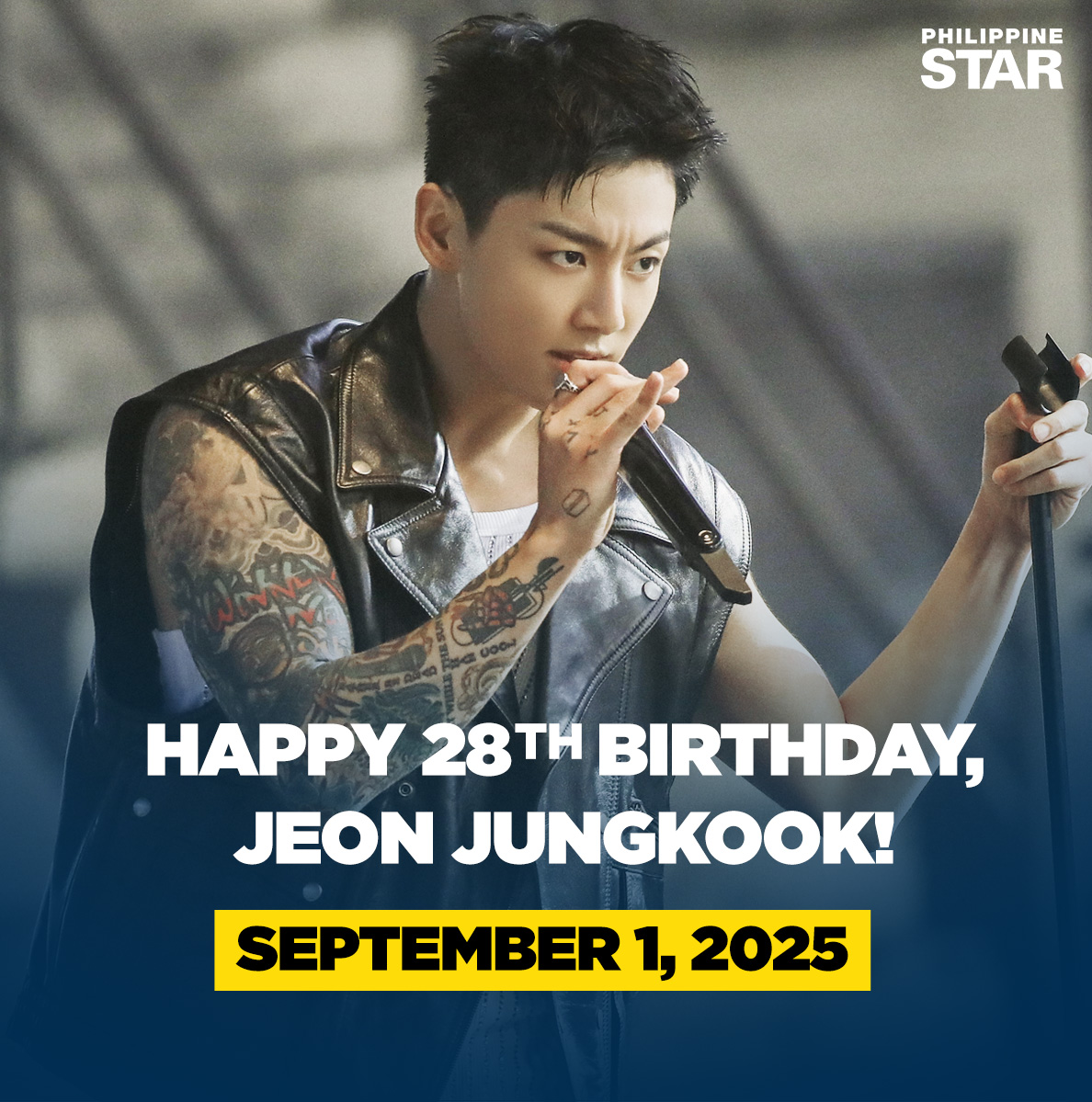 HAPPY JUNGKOOK DAY! 😘🎂

BTS member Jungkook celebrates his 28th birthday today, September 1, 2025.

Aside from group activities, he is known for his songs “Seven,” “Standing Next to You,” and “Still With You.”

What's your birthday wish for him?