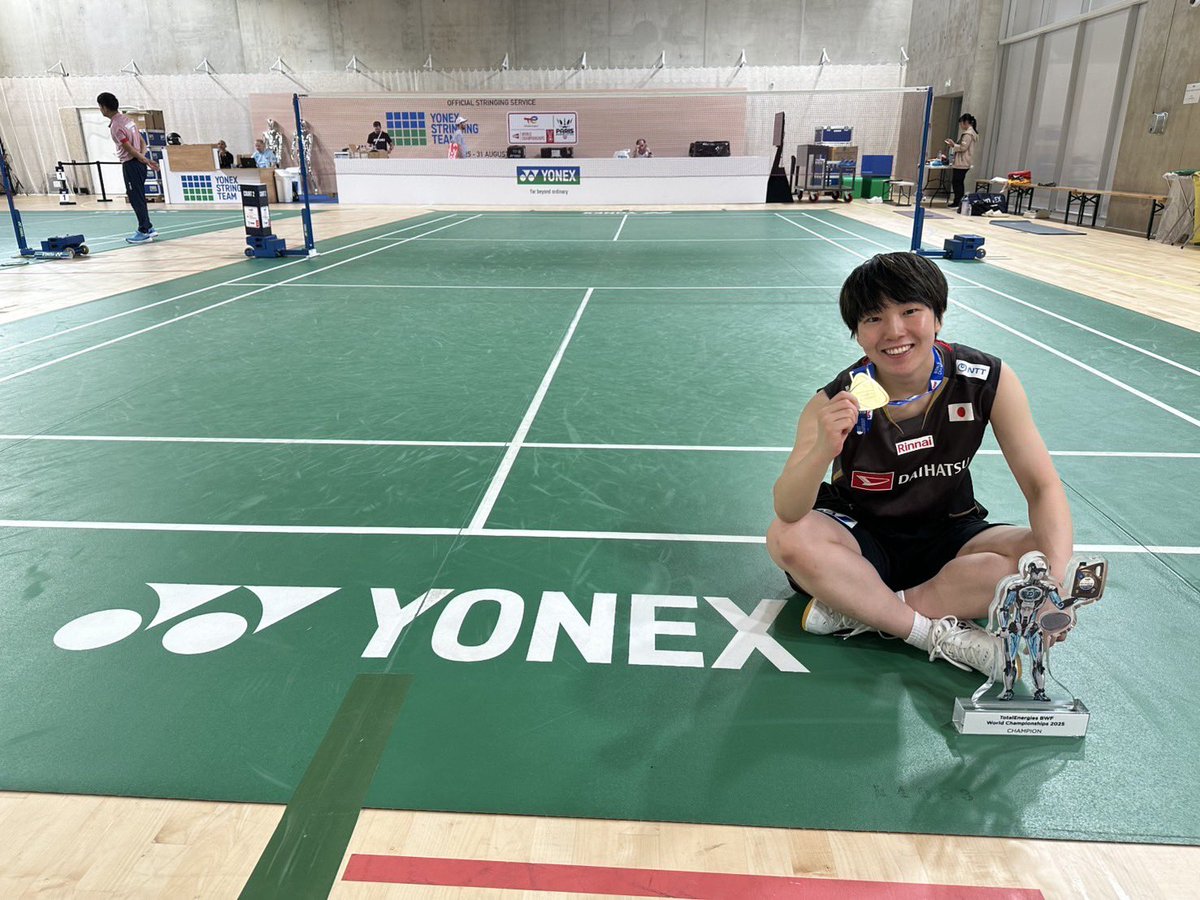 akane_ymaguchi_'s tweet photo. World Championships 2025 Paris🇫🇷

優勝することができました🥇
たくさんの応援、サポートありがとうございました！

Thank you for your support🌏 https://t.co/oSgwqjIZQD
