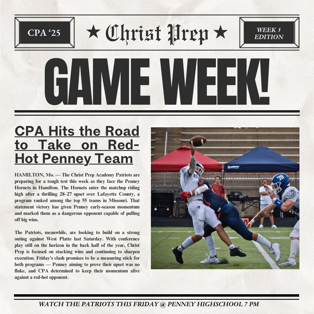 Christ Prep Football tweet media