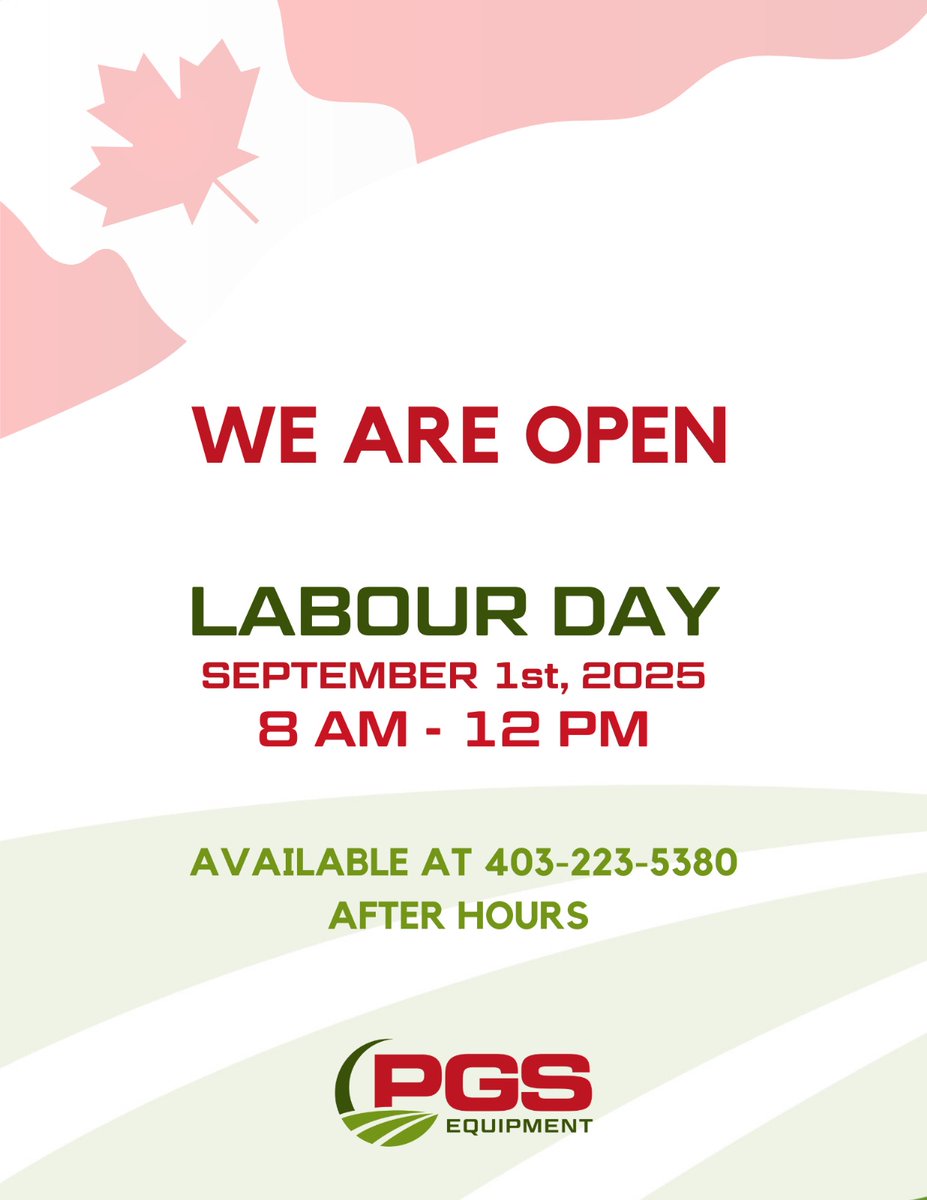 Yes, we’re open this Labour Day!