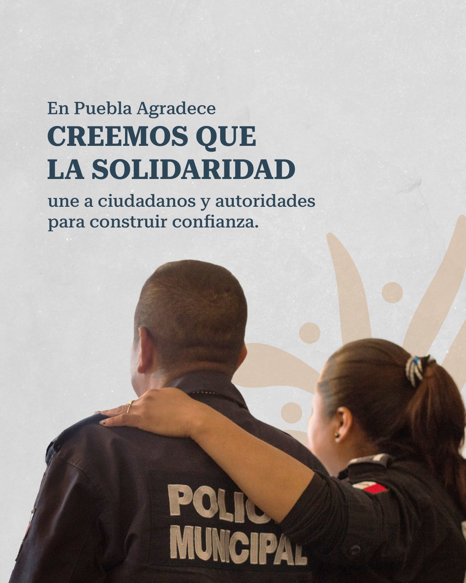 Hoy, 31 de agosto, la ONU nos recuerda que la solidaridad es un valor fundamental para construir comunidades más justas y fuertes. En Puebla Agradece celebramos y fomentamos la solidaridad reconociendo a quienes trabajan por el bienestar de nuestra Puebla. 
#diadelasolidaridad
