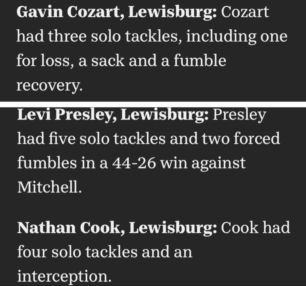 LHSPatsFB's tweet photo. Congrats guys! Lots of contributions from lots of guys Friday night! @TheBurgSports https://t.co/Z2Owsh49S4