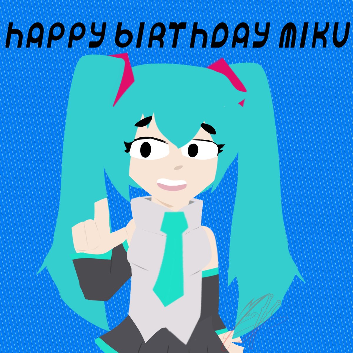 Maxy_828's tweet image. HAPPY BIRTHDAY HATSUNE MIKU!

It took me a while to do the drawing but I was able to finish it now. 🥹

#HatsuneMiku #Mikuday #fanart #Miku18th #art #drawing #drawin