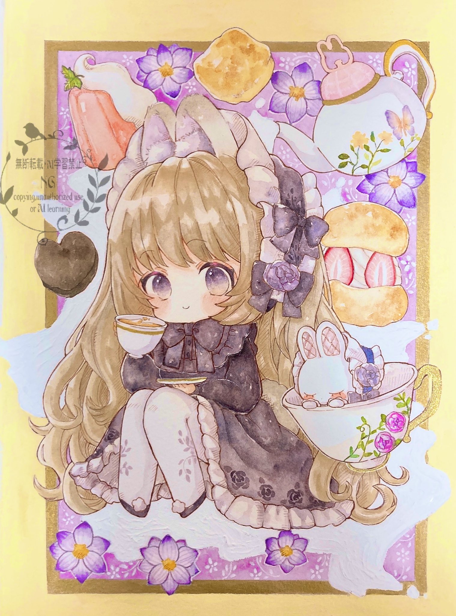ことり🍀9月6日(土曜日)~gallerytetoteto様『月と猫は夜に語らう