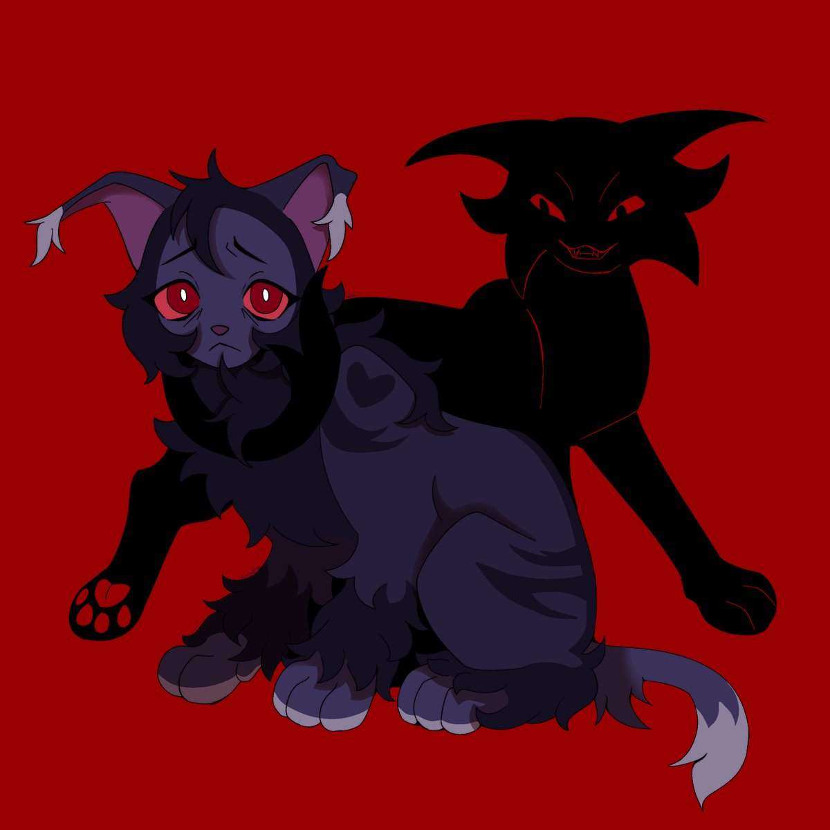 shadowsight and ashfur from last year that i finally decided to finish