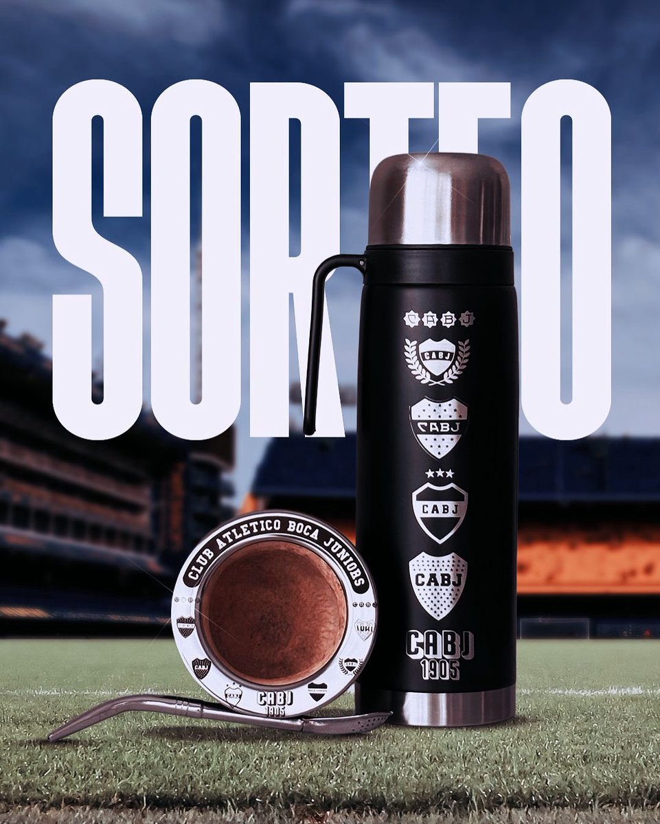 🤪 ¡SORTEO ESPECTACULAR!

🧉 Gánate un mate camionero uruguayo + bombilla + termo negro. Todo con el grabado de #Boca.

👉🏻 Dale RT a este tuit, etiquetá a dos amigos y seguí nuestra cuenta.

🔜 Se sortea el domingo 14/09. ¡Suerte!

#BocaJuniors #Sorteo #LocoPorUnMate
