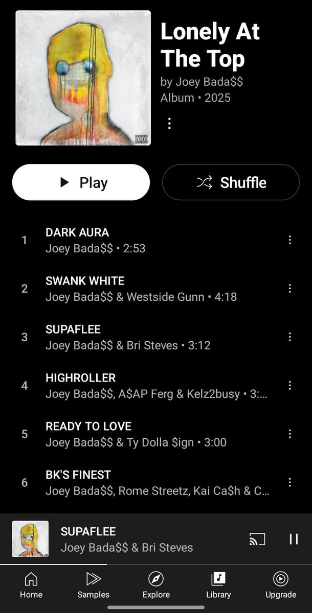 SBBTbrown's tweet photo. @joeyBADASS I love the album and definitely got replay value 🔥🔥🔥🔥🔥🔥🔥🔥 https://t.co/e0kHGwjuHP