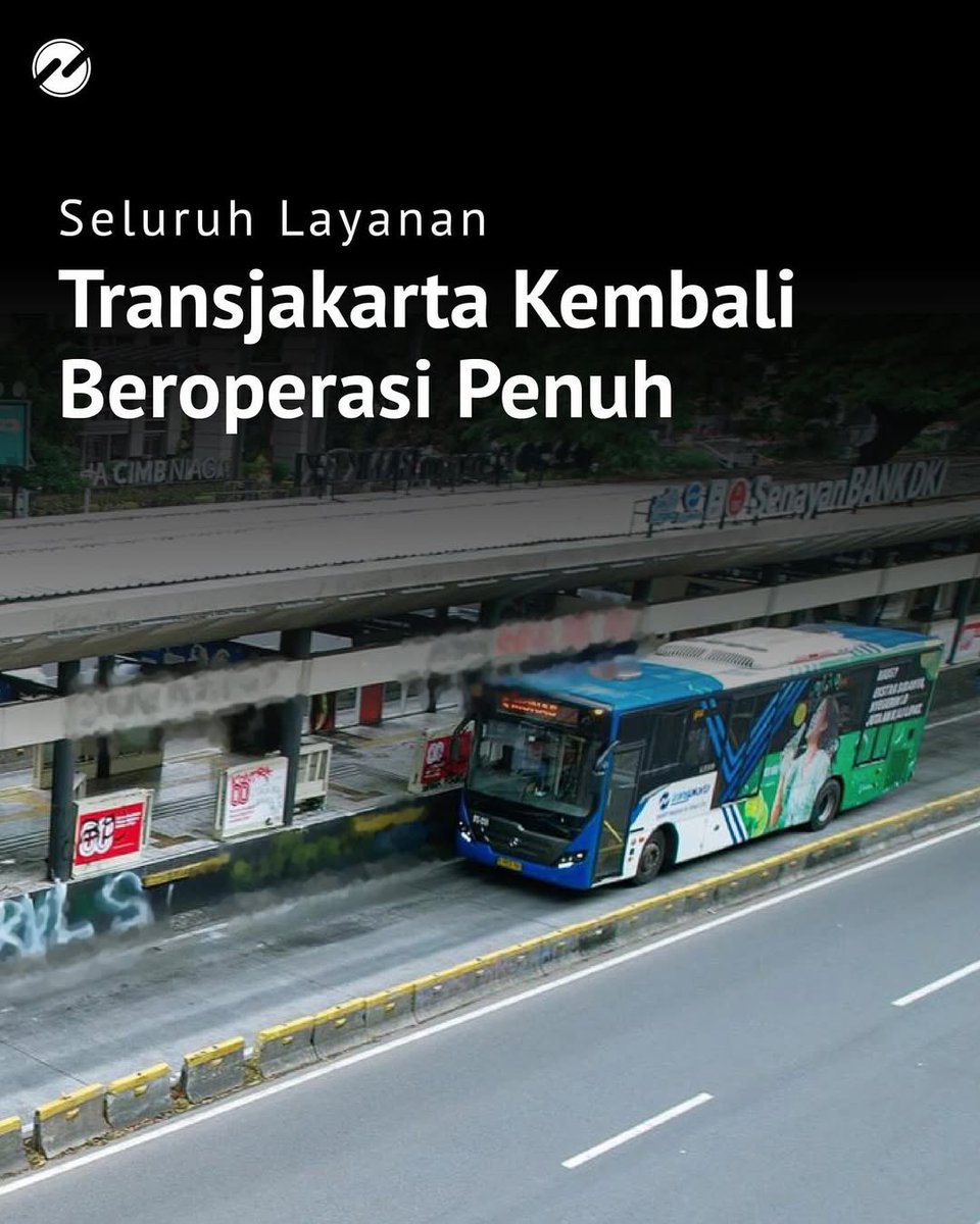 DKIJakarta's tweet photo. Seluruh layanan Transjakarta beroperasi penuh melayani pelanggan.

Informasi terkini layanan Transjakarta dapat diakses melalui X:  @pt_transjakarta, ataupun aplikasi TJ:Transjakarta.

Mari kita #JagaJakarta #Transjakarta #MenemaniPerjalanan https://t.co/IOJpq0Q26T