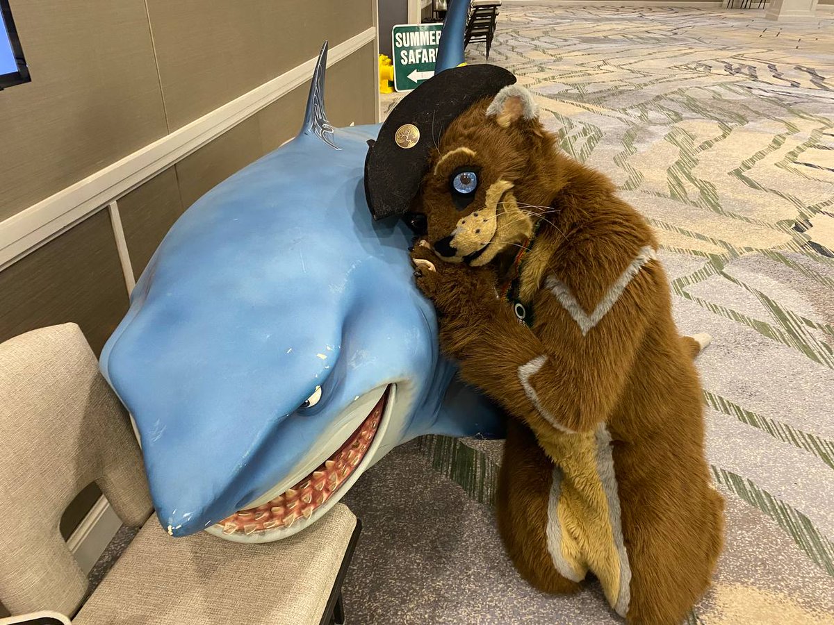 Had some fun <a href="/DenFurCO/">DenFur 2025</a> this weekend. Saw lots of faces i miss seeing. Learned sharks are friend! Not fooods o: