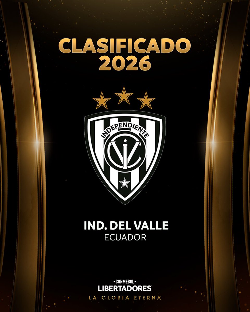 CONMEBOL Libertadores (@libertadores) on Twitter photo 👋 ¡Bienvenido de nuevo! <a href="/IDV_EC/">Independiente del Valle</a> se clasificó a la CONMEBOL #Libertadores 2026! ⚫️🔵
#GloriaEterna 👋 ¡Bienvenido de nuevo! <a href="/IDV_EC/">Independiente del Valle</a> se clasificó a la CONMEBOL #Libertadores 2026! ⚫️🔵
#GloriaEterna