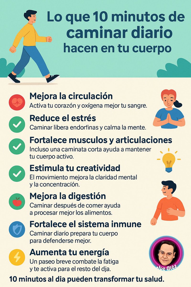 Jose_Glez's tweet photo. Solo 10 minutos al día pueden transformar tu salud. #Salud #Bienestar #HábitosPositivos https://t.co/m1LYUwqNJN
