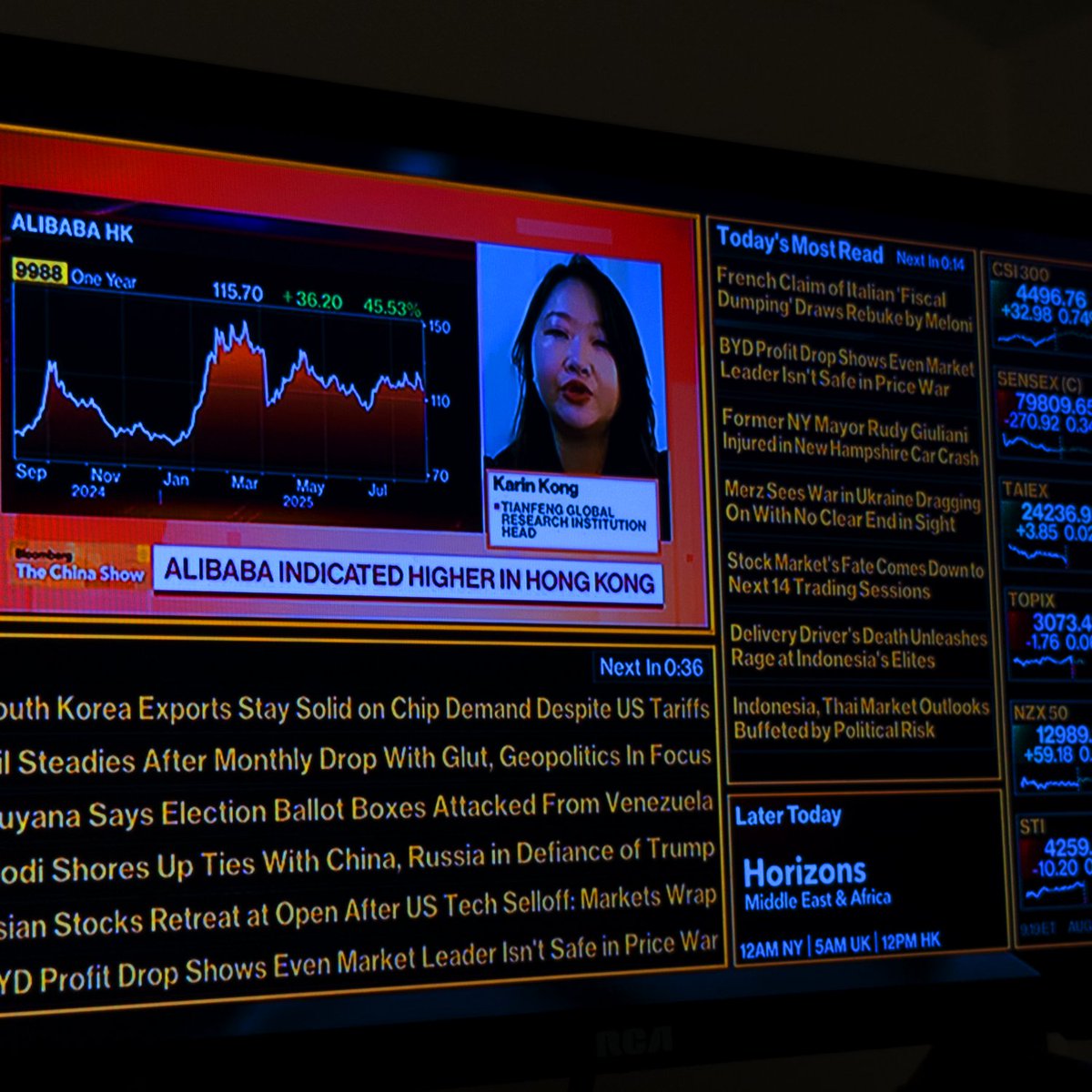 RavenCortex's tweet photo. Got Bloomberg TV playing on a firestick as I start my work day
#TimeZones #GlobalWork #LateNightGrind #Australia #Japan #MidnightMorning #CoffeeAt10PM #WorkDayReset #LivingOnGlobalTime #WeirdHours https://t.co/z9C0hCs9UB