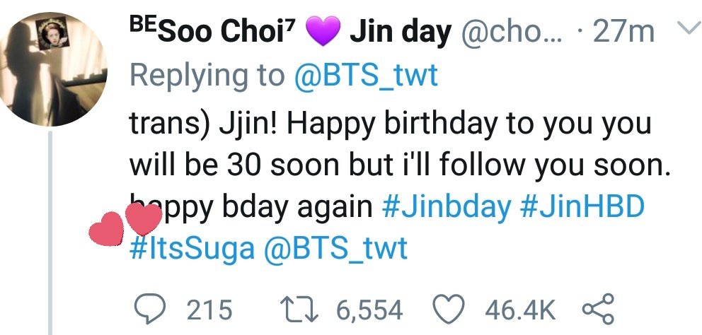 sakinayoongi's tweet photo. Life was so good when Yoongi used to post birthday wishes here for the younger members with the hashtag #ItsSugaHyung and the only time of the year is #ItsSuga for his one and only hyung Jin on his birthday, those were the good old days 😭 https://t.co/To3Kpk9Uss