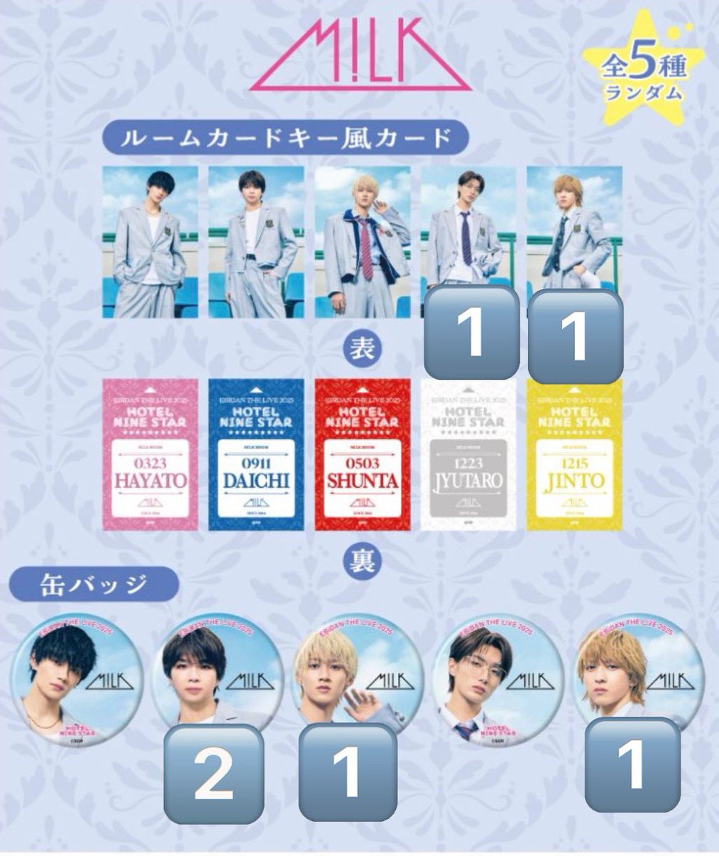1237bird's tweet photo. EBiDAN エビライ 2025 POP-UP
ランダムカード 缶バッジ マグネット 交換
【譲】
カード：吉田、山中
缶バ：吉田、塩崎、曽野
マグ：塩崎、曽野

【求】同種佐野、買取
別投稿のmuseumグッズとの異種相談可

郵送、M!LK現場手渡し
気軽にお声がけください https://t.co/HrJQ4I3e7a