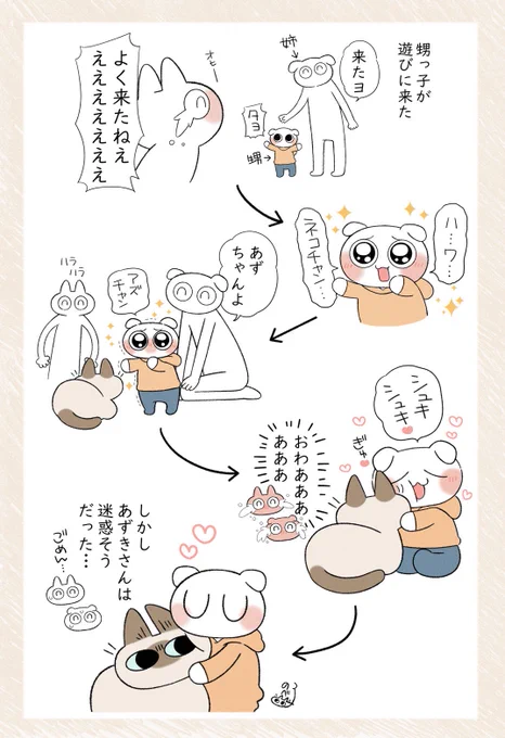 甥っ子とあずきさんのメモリー #シャム猫あずきさんは世界の中心 