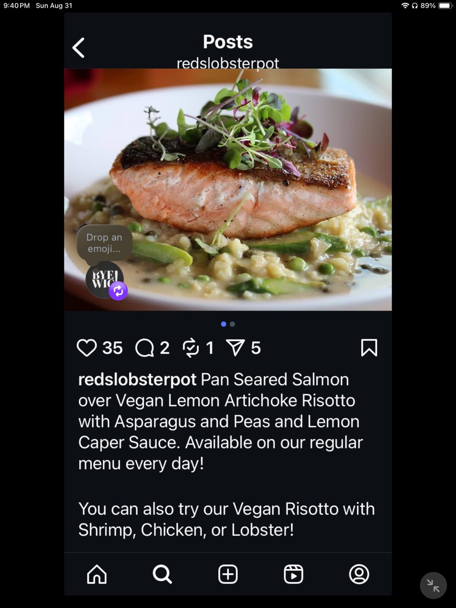 A restaurant near me is proudly serving vegan risotto, it comes with shrimp, chicken or lobster 🫠 #veganism #vegan